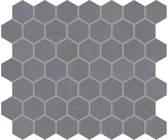 Moroccan Concrete Blue Gray Hexagon 8X9 Matte