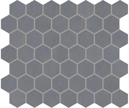 Moroccan Concrete Blue Gray Hexagon 1.5X1.5 Matte