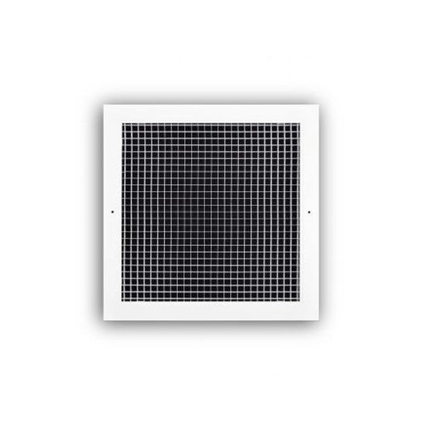 Perforated Face Return Grill, 22 x 22 in Square Neck, Aluminum, White