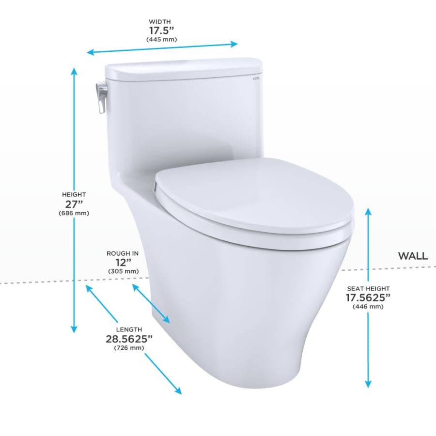 Nexus 1.28 GPF One Piece Elongated Chair Height Toilet with Tornado Flush Technology - Seat Included