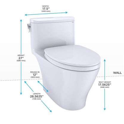 Nexus 1.28 GPF One Piece Elongated Chair Height Toilet with Tornado Flush Technology - Seat Included