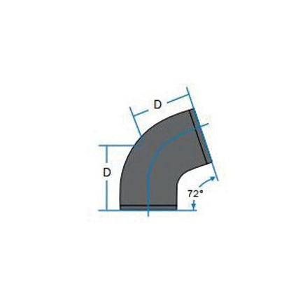 1/5 Bend, 4 in, No Hub, Cast Iron