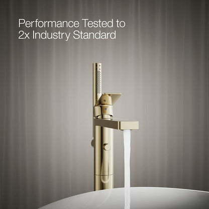 Parallel Floor Mounted Tub Filler - Includes Hand Shower