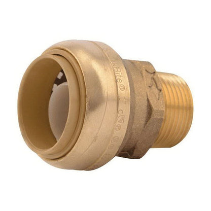Adapter, 3/4 in, Push x MNPT, Brass