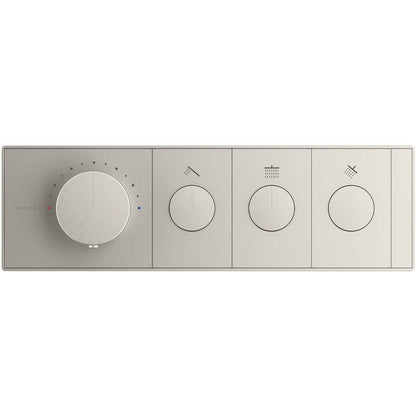 Anthem Three Function Thermostatic Valve Trim Only with Single Knob Handle, Integrated Diverter, and Volume Control - Less Rough In