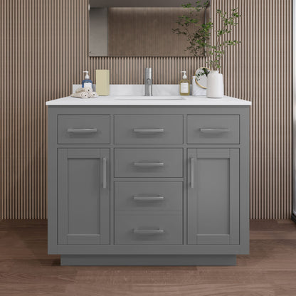 Beckett Single Bathroom Vanity with Toe Kick - 42W x 35H x 22D