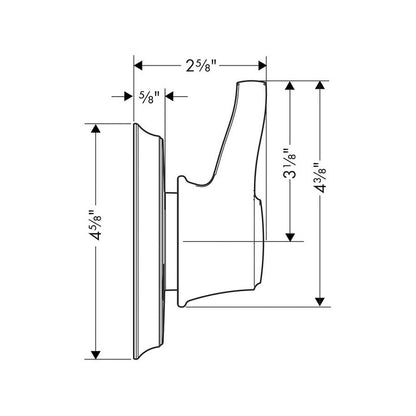 Trio/Quattro C Diverter Tub & Shower Trim, ADA, Polished Chrome