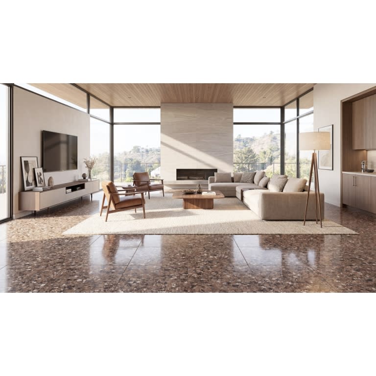 MILZETTI PEBBLE COCOA PL 24X24