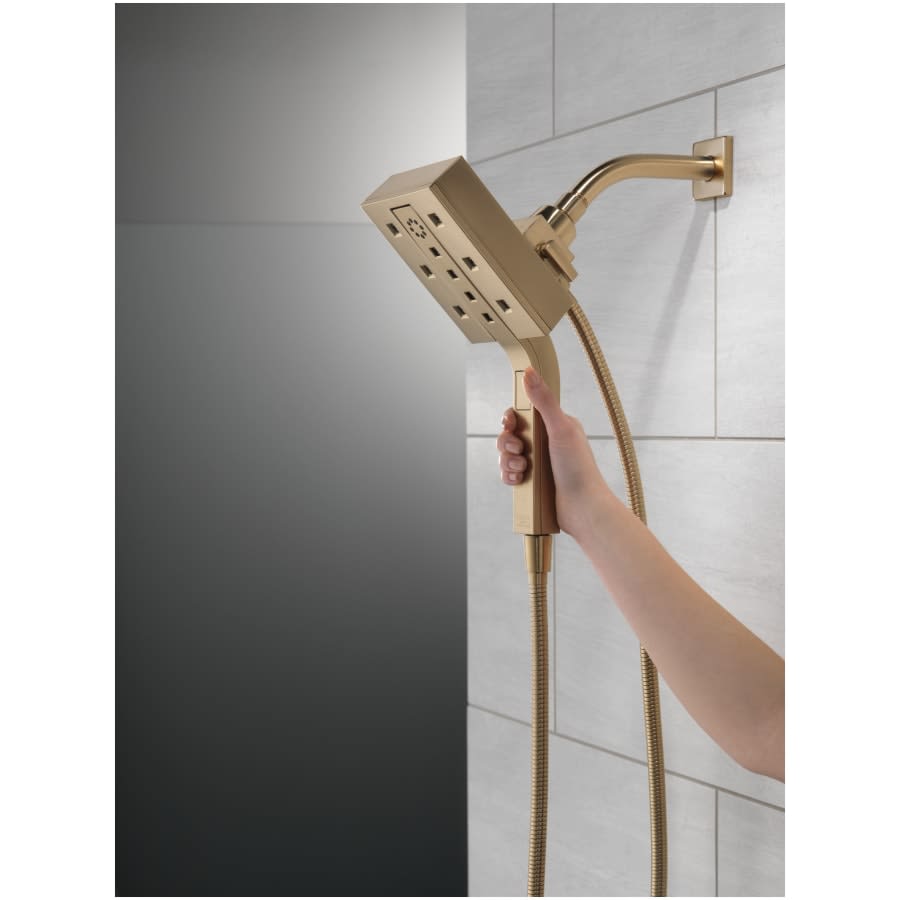 Universal Showering Rectangular 2.5 GPM Multi Function 2-in-1 In2ition Shower Head and Hand Shower with H2Okinetic and MagnaTite Technology