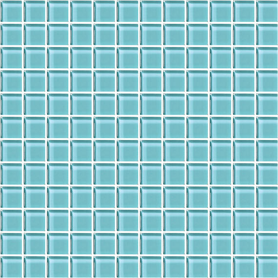 Color Appeal Fountain Blue Straight Joint 1X1 Glass