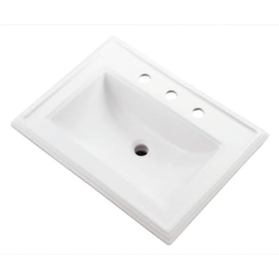 Logan Square™ Top Mount Lavatory Sink, ADA, 24-5/8 x 18-1/8 x 7-3/8 in, Vitreous China, White