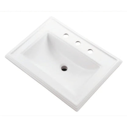 Logan Square™ Top Mount Lavatory Sink, ADA, 24-5/8 x 18-1/8 x 7-3/8 in, Vitreous China, White