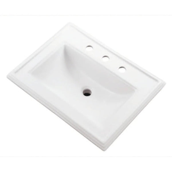 Logan Square™ Top Mount Lavatory Sink, ADA, 24-5/8 x 18-1/8 x 7-3/8 in, Vitreous China, White