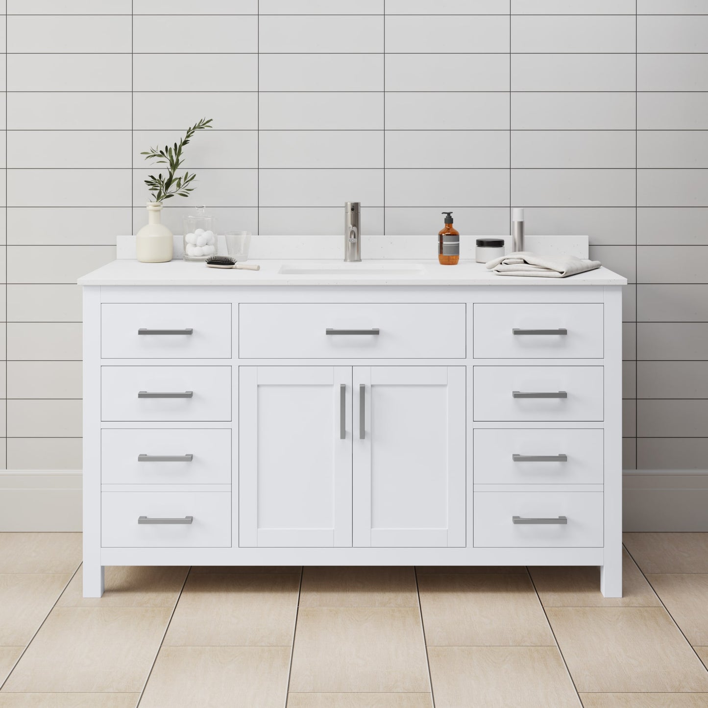 Beckett Single Bathroom Vanity - 60W x 35H x 22D