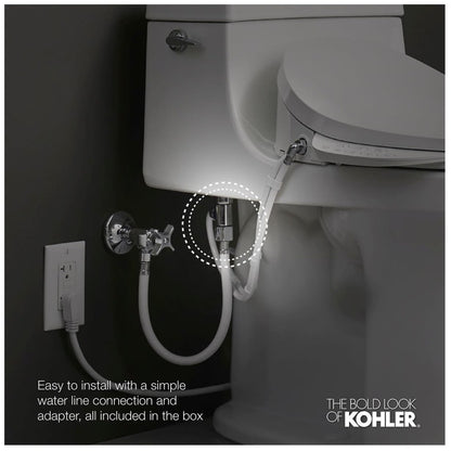 PureWash E525 Elongated Bidet Seat with Continuously Heated Water, Automatically UV Light Self-Cleaning Stainless Steel Wand, Front and Rear Wash Modes, Adjustable Water Temperature and Pressure, Quiet-Close, and Quick-Release Technologies