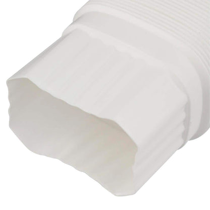 Flex-Elbow 2 in. x 3 in. White Vinyl Downspout Elbow