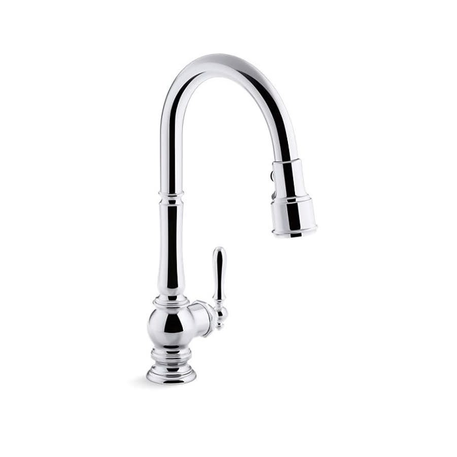 Artifacts® Kitchen Faucet, Deck Mount, ADA, 1 Lever Handle, 1-Hole, Polished Chrome