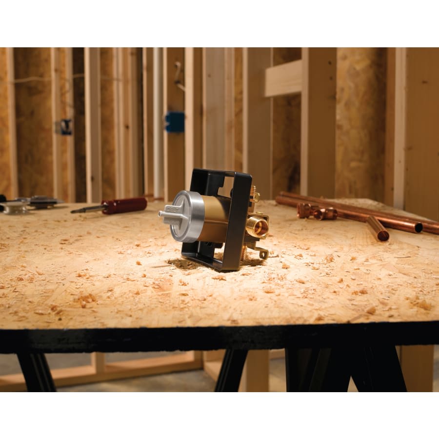 Pex Rough In Box Universal Mixing Rough-In Valve with PEX Cold Expansion Inlets and Uni ...
