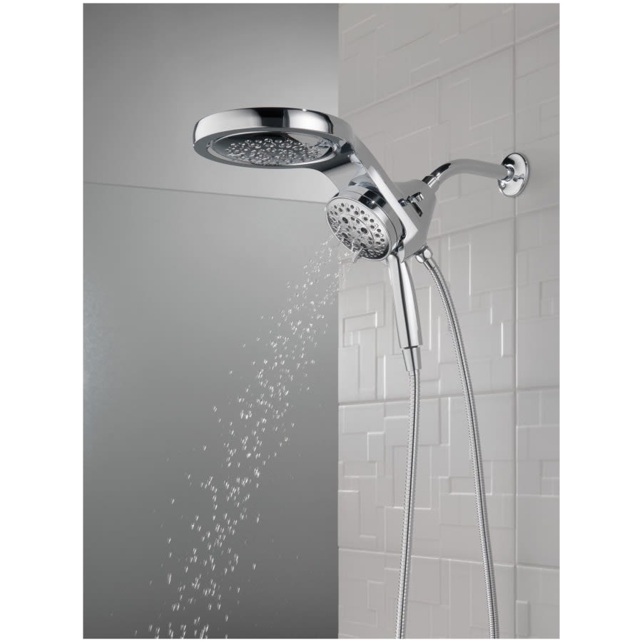 Universal Showering Round 2.5 GPM Multi Function 2-in1 In2ition Shower Head and Hand Shower with Touch Clean, H2Okinetic and MagnaTite Technology