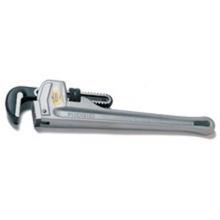 Straight Pipe Wrench, 2 in, Floating Forged Hook Jaw, Aluminum Handle