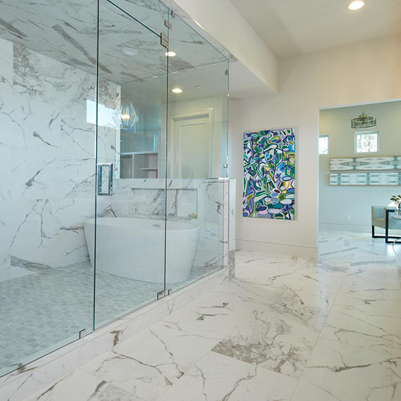 Marble Attache Calacatta Rectangle 12X24 Satin