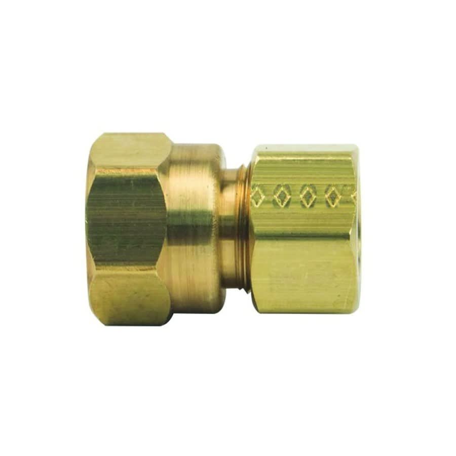 Union, 1/2 in, Comp x FNPT, Brass, Rough Brass, Domestic