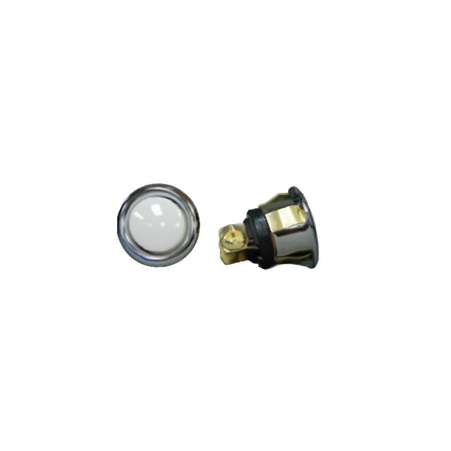 Standard Illum Activation Button White with Chrome Ring