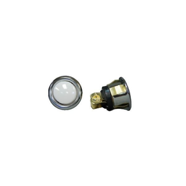 Standard Illum Activation Button White with Chrome Ring