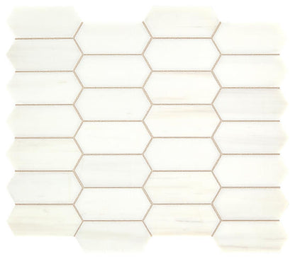 Marble Contempo White Hexagon 2X4 Honed