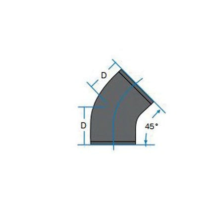 1/8 Bend, 1-1/2 in, No Hub, Cast Iron