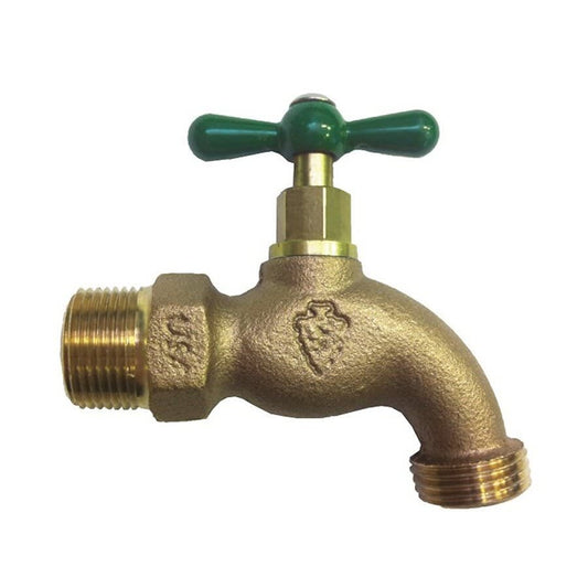 Hose Bibb, 3/4 in Inlet, MNPT, Rough Bronze