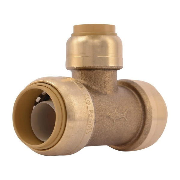 Tee, 1 in, Push, Brass