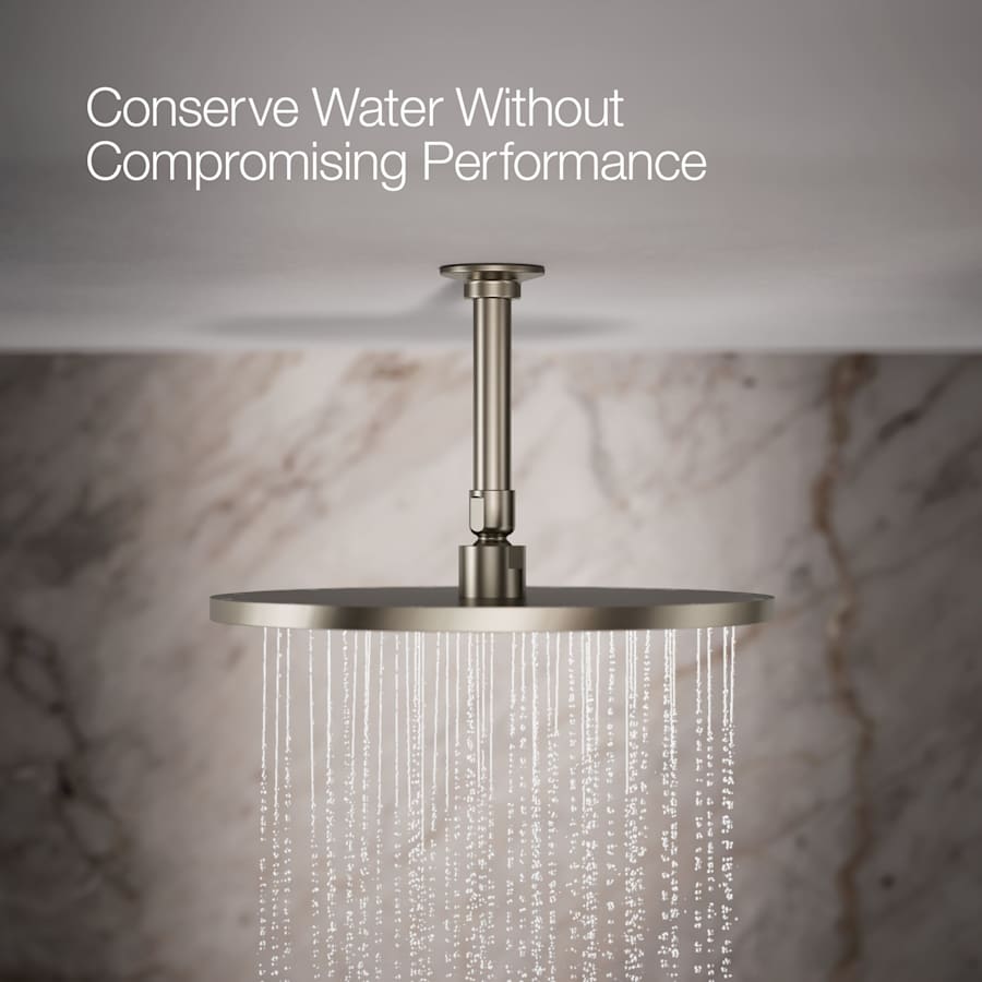 Contemporary Round 12" Single Function 2.5 GPM Rainhead with MasterClean Sprayface and Katalyst Air-Induction Technology