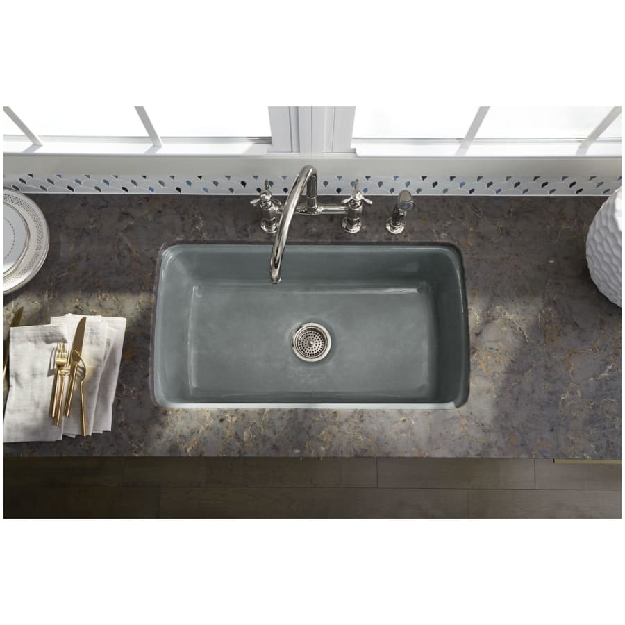 Cape Dory 33" Single Basin Under-Mount Enameled Cast-Iron Kitchen Sink