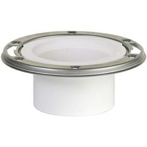 Adjustable Closet Flange, 3 in, Hub, PVC
