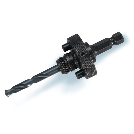 Standard Hole Saw Arbor, 3/8 in, 1/4 in, Pilot Drill, Steel