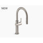 Crue™ Kitchen Faucet, Deck Mount, ADA, 1 Lever Handle, 1-Hole, Vibrant Stainless