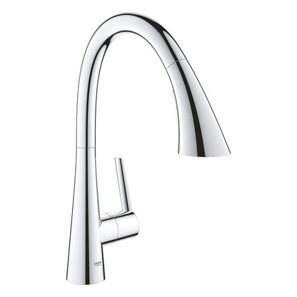 Zedra Kitchen Faucet, Deck Mount, ADA, 1 Lever Handle, 1-Hole, Chrome