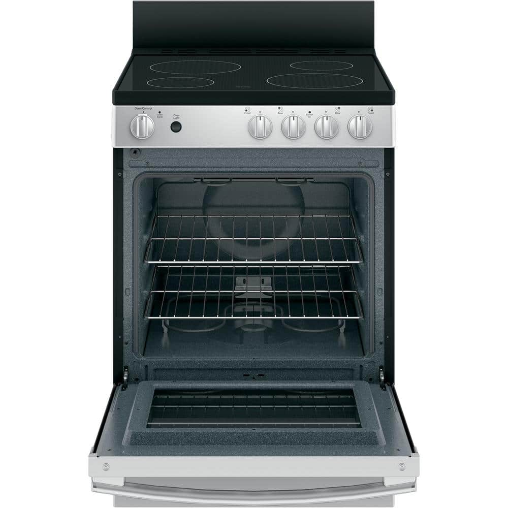 24"W Electric Smooth  Range Stainless Steel