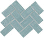 Artezen Classic Blue Herringbone 2X4 Glossy
