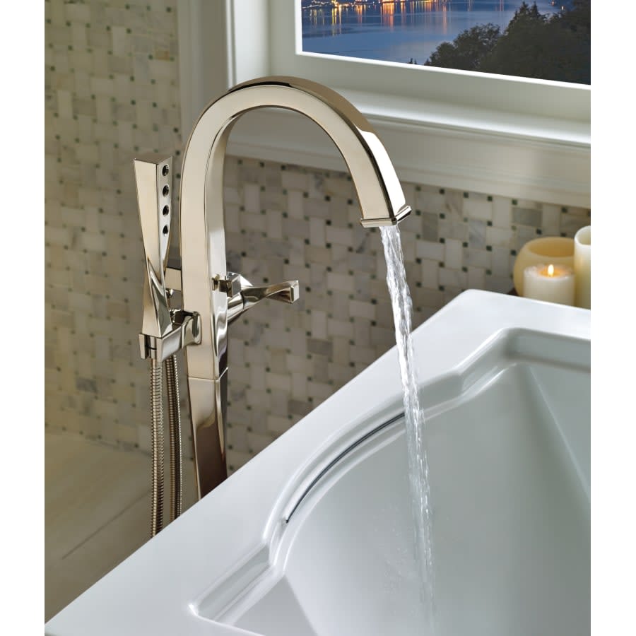 Virage Floor Mounted Tub Filler with Hand Shower - Less Valve