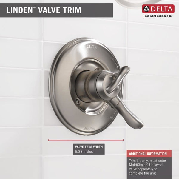 Linden Monitor 17 Series Dual Function Pressure Balanced Valve Trim Only with Integrated Volume Control - Less Rough-In Valve