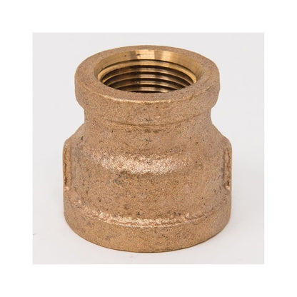 Reducer Coupling, 3/8 x 1/8 in, FNPT, Lead Free Brass, Rough Brass