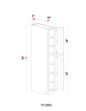 Pantry Cabinet - 09"W x 90"H x 24"D - 1D