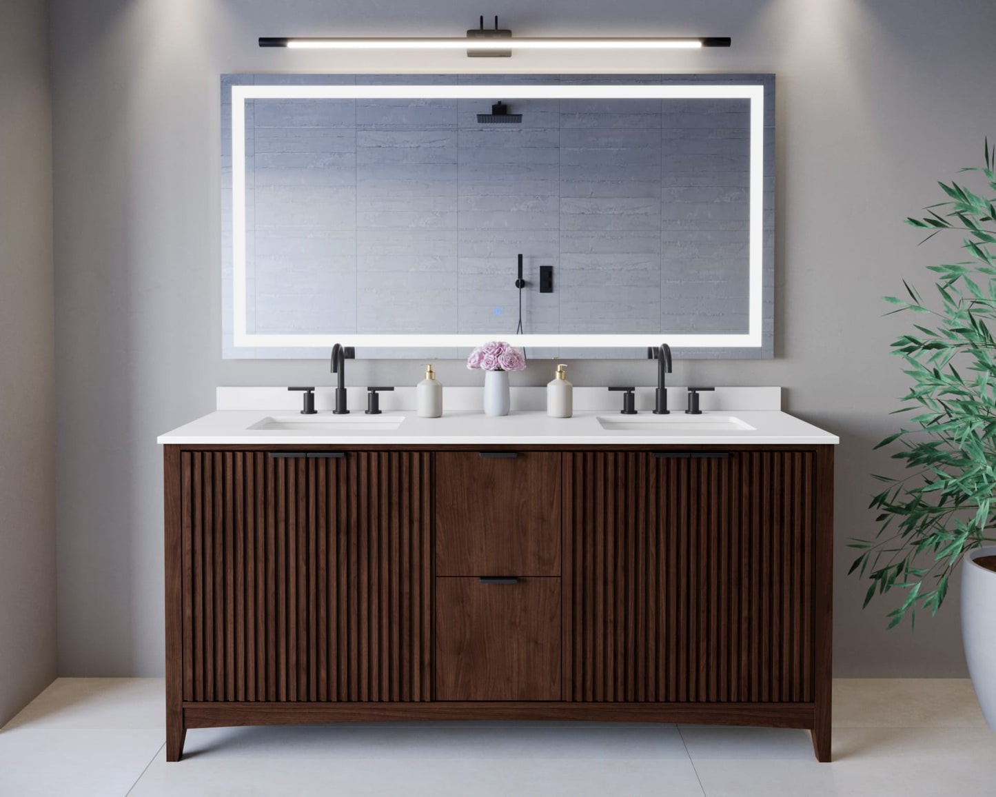 Palmilla Double Bathroom Vanity - 72W x 35H x 22D