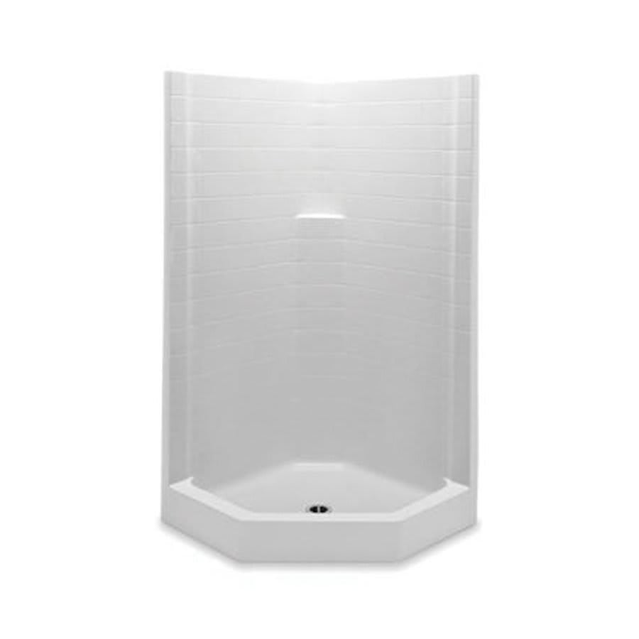 Everyday Neo-Angle Shower Stall, Acrylic, White