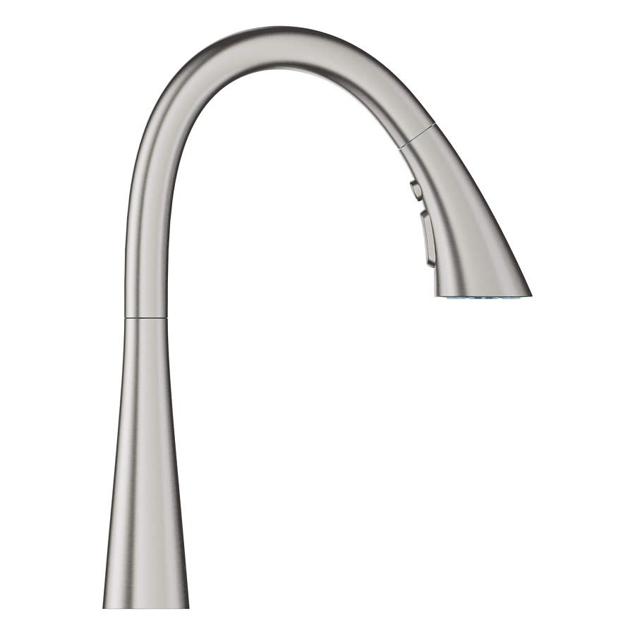 Zedra Kitchen Faucet, Deck Mount, ADA, 1 Lever Handle, 1-Hole, SuperSteel