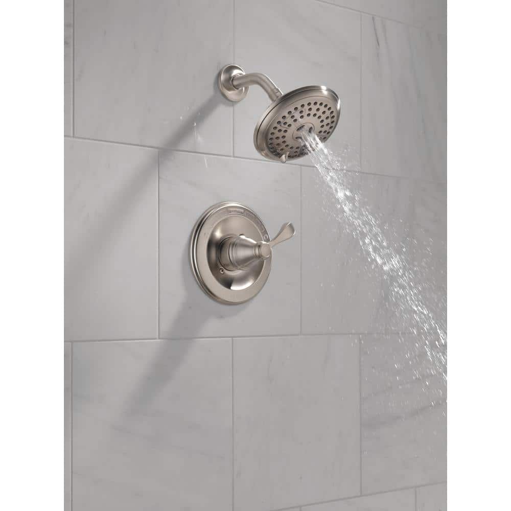Porter Rough-in Valve Included Single-Handle 3-Spray Shower Faucet 1.75 GPM in Brushed Nickel