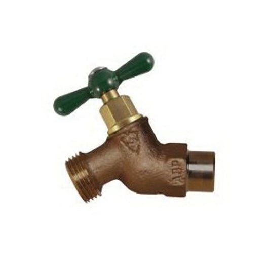 Hose Bibb, 1/2 or 3/4 in Inlet, C or Fitting, Rough Bronze