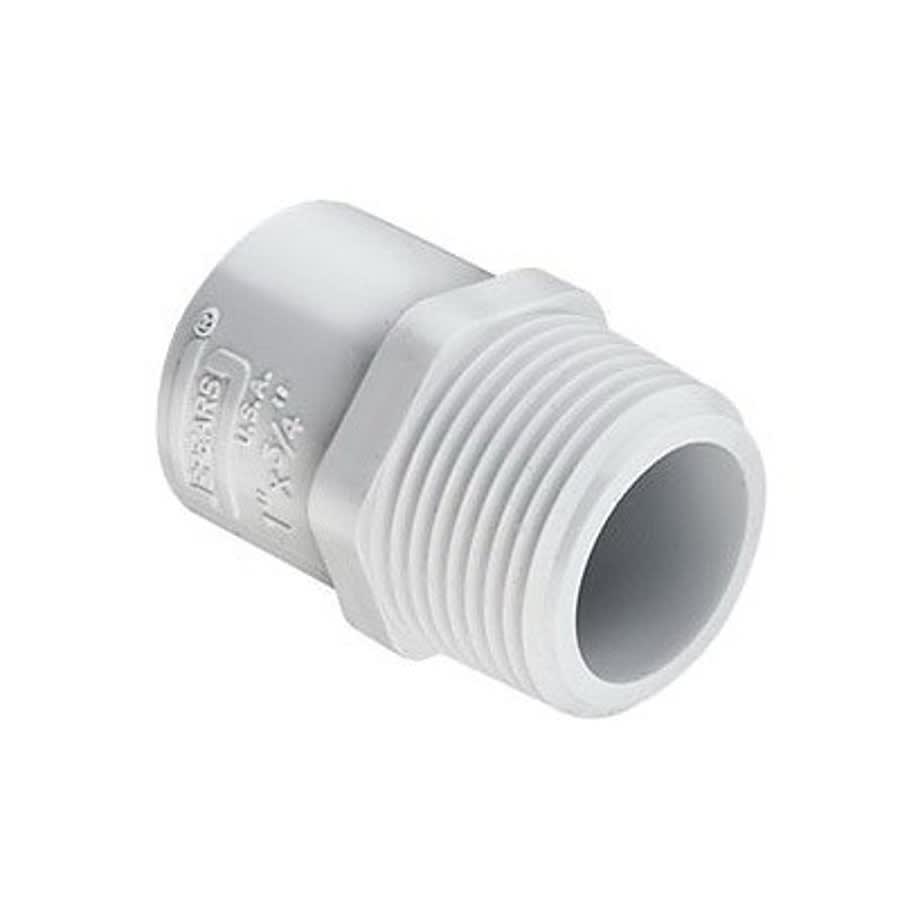 Male Adapter, 1-1/4 x 1 in, Socket x MNPT, SCH 40/STD, PVC